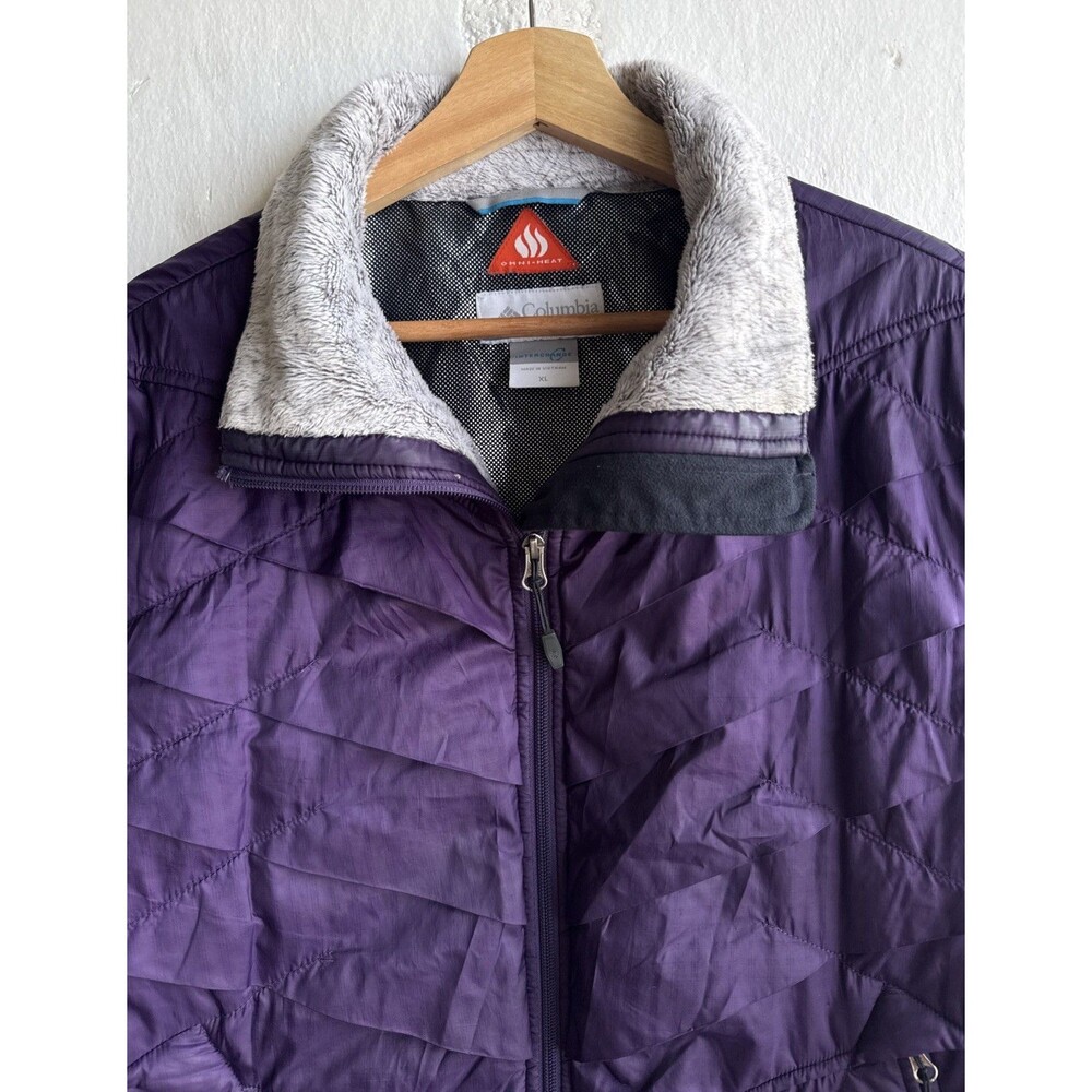 Columbia Kaleidaslope II Jacket Womens XL Purple Omni-Heat Quilted Puffer Liner - Picture 3 of 9